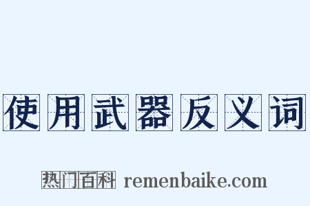 使用武器反义词是什么意思的图片